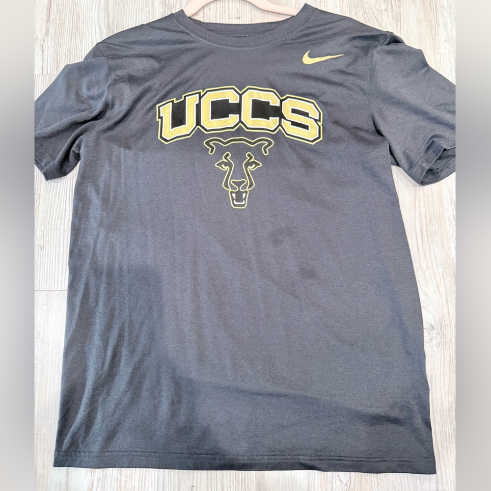 Nike Gray and Gold Graphic Tee UCCS